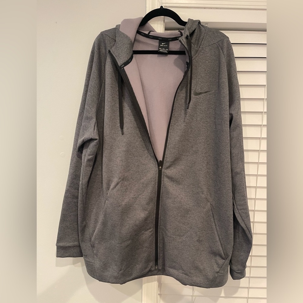 NIKE dryfit XXLT zip up hooded sweatshirt
